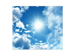 Banjado Schneidebretter|Herdabdeckungen<Herdabdeckplatte Glas 1 Teilig 60x52CM Schneidebrett Herdabdeckung Mit Motiv Clouds