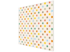 Outlet Banjado Herdabdeckplatte Glas 2 Teilig Je 30x52CM Schneidebrett Herdabdeckung Mit Motiv Bunte Punkte