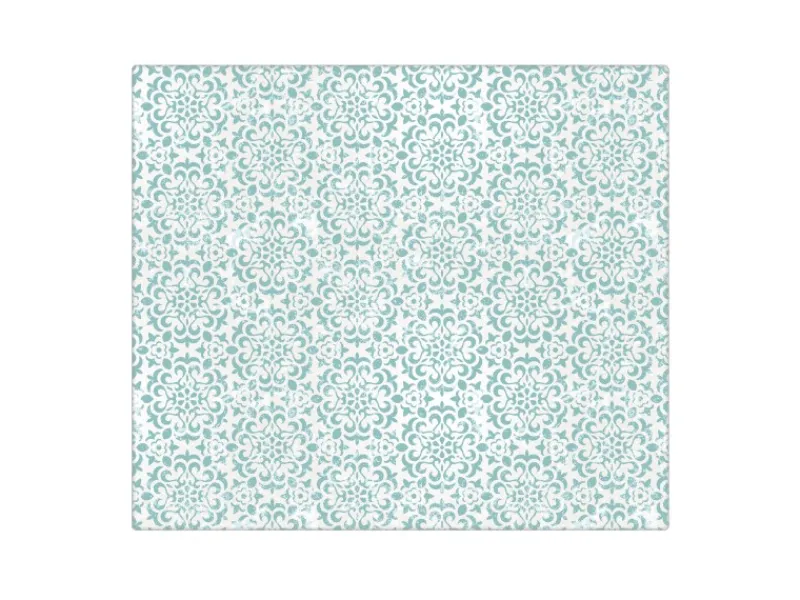 New Banjado Herdabdeckplatte Glas 1 Teilig 60x52CM Schneidebrett Herdabdeckung Mit Motiv Muster Getupft Blau