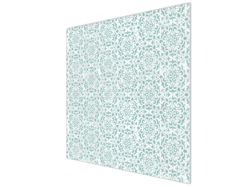 New Banjado Herdabdeckplatte Glas 1 Teilig 60x52CM Schneidebrett Herdabdeckung Mit Motiv Muster Getupft Blau