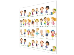 Clearance Banjado Herdabdeckplatte Glas 1 Teilig 60x52CM Schneidebrett Herdabdeckung Mit Motiv Kinder