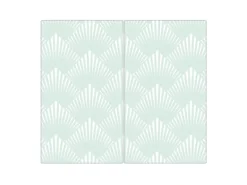 Banjado Herdabdeckplatte Glas 2 Teilig Je 30x52CM Schneidebrett Herdabdeckung Mit Motiv Strahlen Mint< Schneidebretter|Herdabdeckungen