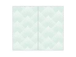 Banjado Herdabdeckplatte Glas 2 Teilig Je 30x52CM Schneidebrett Herdabdeckung Mit Motiv Strahlen Mint< Schneidebretter|Herdabdeckungen