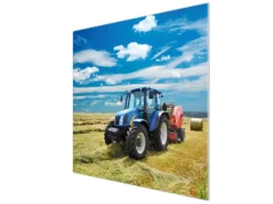 Best Banjado Herdabdeckplatte Glas 1 Teilig 60x52CM Schneidebrett Herdabdeckung Mit Motiv Traktor