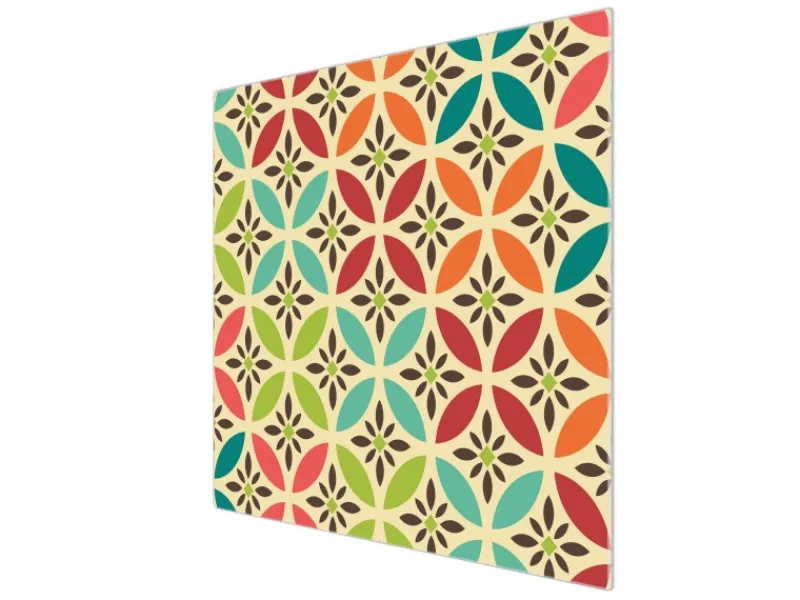 Banjado Herdabdeckplatte Glas 1 Teilig 60x52CM Schneidebrett Herdabdeckung Mit Motiv Diamant Muster< Schneidebretter|Herdabdeckungen