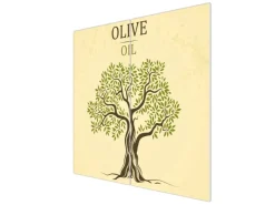 Banjado Herdabdeckplatte Glas 2 Teilig Je 30x52CM Schneidebrett Herdabdeckung Mit Motiv Olivenbaum< Herde|Herdabdeckungen