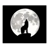 Online Banjado Herdabdeckplatte Glas 1 Teilig 60x52CM Schneidebrett Herdabdeckung Mit Motiv Heulender Wolf Sw