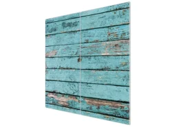 Banjado Schneidebretter|Herde<Herdabdeckplatte Glas 2 Teilig Je 30x52CM Schneidebrett Herdabdeckung Mit Motiv Blaue Holzlatten