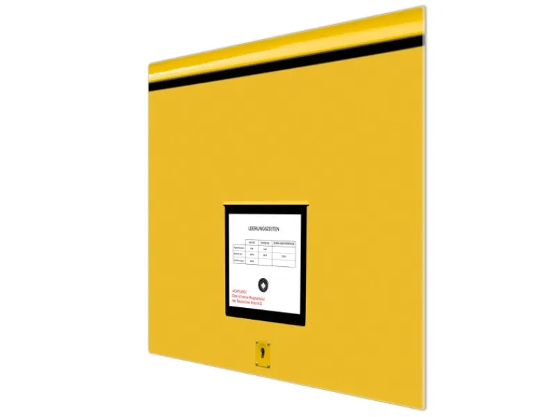 Banjado Herdabdeckplatte Glas 1 Teilig 60x52CM Schneidebrett Herdabdeckung Mit Motiv Briefkasten Gelb< Kochfelder|Herdabdeckungen