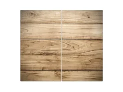 Banjado Herdabdeckplatte Glas 2 Teilig Je 30x52CM Schneidebrett Herdabdeckung Mit Motiv Holzplanken< Herdabdeckungen|Kochfelder