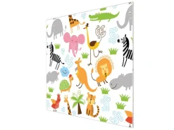 Banjado Herdabdeckungen|Herde<Herdabdeckplatte Glas 1 Teilig 60x52CM Schneidebrett Herdabdeckung Mit Motiv Fröhliche Tiere