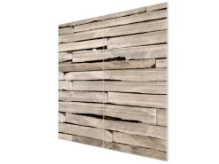 Banjado Herdabdeckplatte Glas 2 Teilig Je 30x52CM Schneidebrett Herdabdeckung Mit Motiv Steinplatten