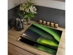 Banjado Schneidebretter|Herdabdeckungen<Herdabdeckplatte Glas 1 Teilig 60x52CM Schneidebrett Herdabdeckung Mit Motiv Wetterleuchten