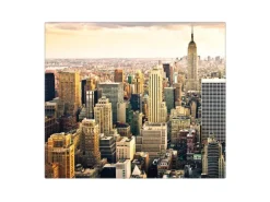 Banjado Herdabdeckplatte Glas 1 Teilig 60x52CM Schneidebrett Herdabdeckung Mit Motiv New York City< Schneidebretter|Herde