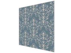 Banjado Herde|Kochfelder<Herdabdeckplatte Glas 1 Teilig 60x52CM Schneidebrett Herdabdeckung Mit Motiv Royal Creme Blau