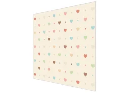 Outlet Banjado Herdabdeckplatte Glas 1 Teilig 60x52CM Schneidebrett Herdabdeckung Mit Motiv Herzen Bunt