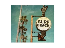 Best Banjado Herdabdeckplatte Glas 1 Teilig 60x52CM Schneidebrett Herdabdeckung Mit Motiv Surf Beach