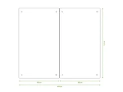 Outlet Banjado Herdabdeckplatte Glas 2 Teilig Je 30x52CM Schneidebrett Herdabdeckung Mit Motiv Sonne Im Herzen