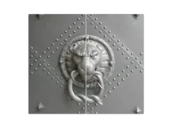 Best Banjado Herdabdeckplatte Glas 2 Teilig Je 30x52CM Schneidebrett Herdabdeckung Mit Motiv Eisentor