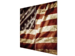 Banjado Herdabdeckplatte Glas 2 Teilig Je 30x52CM Schneidebrett Herdabdeckung Mit Motiv United States< Herde|Kochfelder