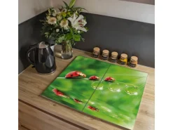 Banjado Herde|Kochfelder<Herdabdeckplatte Glas 2 Teilig Je 30x52CM Schneidebrett Herdabdeckung Mit Motiv Für Jeden Einen