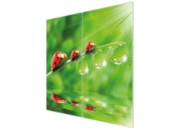 Banjado Herde|Kochfelder<Herdabdeckplatte Glas 2 Teilig Je 30x52CM Schneidebrett Herdabdeckung Mit Motiv Für Jeden Einen