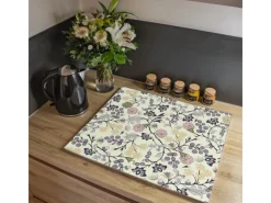 Banjado Herdabdeckplatte Glas 1 Teilig 60x52CM Schneidebrett Herdabdeckung Mit Motiv Florale Tapete< Herde|Kochfelder