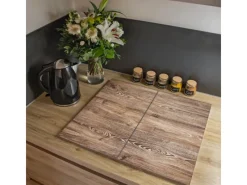 Banjado Herdabdeckplatte Glas 2 Teilig Je 30x52CM Schneidebrett Herdabdeckung Mit Motiv Maserung< Schneidebretter|Herdabdeckungen