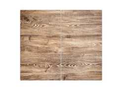 Banjado Herdabdeckplatte Glas 2 Teilig Je 30x52CM Schneidebrett Herdabdeckung Mit Motiv Maserung< Schneidebretter|Herdabdeckungen