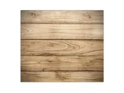 Banjado Schneidebretter|Herdabdeckungen<Herdabdeckplatte Glas 1 Teilig 60x52CM Schneidebrett Herdabdeckung Mit Motiv Holzplanken