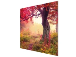 Banjado Herdabdeckplatte Glas 2 Teilig Je 30x52CM Schneidebrett Herdabdeckung Mit Motiv Lichtung Im Herbst< Schneidebretter|Herdabdeckungen