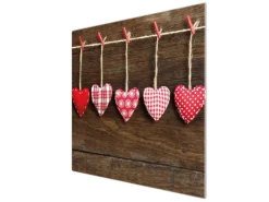 Banjado Herdabdeckplatte Glas 1 Teilig 60x52CM Schneidebrett Herdabdeckung Mit Motiv Kleine Herzen< Schneidebretter|Kochfelder