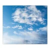 Banjado Herdabdeckplatte Glas 2 Teilig Je 30x52CM Schneidebrett Herdabdeckung Mit Motiv Wolken 1< Herde|Kochfelder