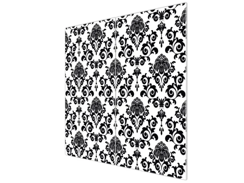 Best Banjado Herdabdeckplatte Glas 2 Teilig Je 30x52CM Schneidebrett Herdabdeckung Mit Motiv Barock