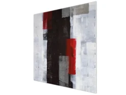 Banjado Herdabdeckplatte Glas 1 Teilig 60x52CM Schneidebrett Herdabdeckung Mit Motiv Abstrakt Rot< Schneidebretter|Herdabdeckungen