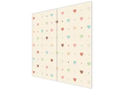 Banjado Herde|Kochfelder<Herdabdeckplatte Glas 2 Teilig Je 30x52CM Schneidebrett Herdabdeckung Mit Motiv Herzen Bunt