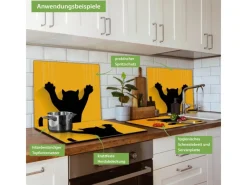 Banjado Herdabdeckungen|Schneidebretter<Herdabdeckplatte Glas 1 Teilig 60x52CM Schneidebrett Herdabdeckung Mit Motiv Scratch