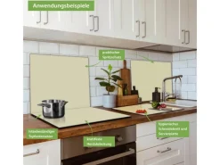 Banjado Herdabdeckplatte Glas 1 Teilig 60x52CM Schneidebrett Herdabdeckung Mit Motiv Beige< Herde|Kochfelder