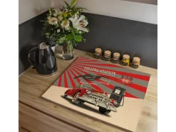 Banjado Herdabdeckungen|Schneidebretter<Herdabdeckplatte Glas 1 Teilig 60x52CM Schneidebrett Herdabdeckung Mit Motiv Filling Station