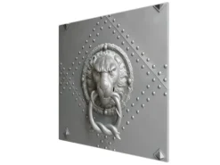 Banjado Schneidebretter|Herdabdeckungen<Herdabdeckplatte Glas 1 Teilig 60x52CM Schneidebrett Herdabdeckung Mit Motiv Eisentor