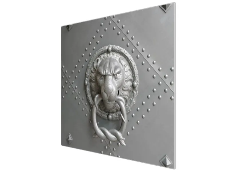 Banjado Schneidebretter|Herdabdeckungen<Herdabdeckplatte Glas 1 Teilig 60x52CM Schneidebrett Herdabdeckung Mit Motiv Eisentor