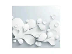 Best Banjado Herdabdeckplatte Glas 1 Teilig 60x52CM Schneidebrett Herdabdeckung Mit Motiv Papiertropfen