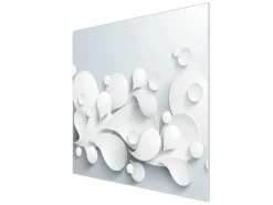 Best Banjado Herdabdeckplatte Glas 1 Teilig 60x52CM Schneidebrett Herdabdeckung Mit Motiv Papiertropfen