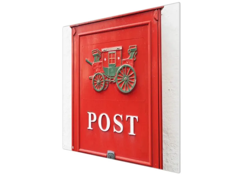 Banjado Herdabdeckplatte Glas 1 Teilig 60x52CM Schneidebrett Herdabdeckung Mit Motiv Postkasten Nostalgie< Schneidebretter|Herde