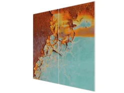Banjado Herdabdeckplatte Glas 2 Teilig Je 30x52CM Schneidebrett Herdabdeckung Mit Motiv Rost Und Blau< Herde|Kochfelder