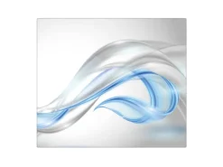 Banjado Herdabdeckplatte Glas 1 Teilig 60x52CM Schneidebrett Herdabdeckung Mit Motiv Blauer Schleier< Herdabdeckungen|Herde