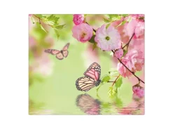 Banjado Herdabdeckplatte Glas 1 Teilig 60x52CM Schneidebrett Herdabdeckung Mit Motiv Japanische Kirschblüte< Herdabdeckungen|Schneidebretter