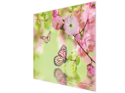 Banjado Herdabdeckplatte Glas 1 Teilig 60x52CM Schneidebrett Herdabdeckung Mit Motiv Japanische Kirschblüte< Herdabdeckungen|Schneidebretter