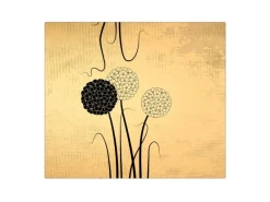Sale Banjado Herdabdeckplatte Glas 1 Teilig 60x52CM Schneidebrett Herdabdeckung Mit Motiv Zwiebel Vintage