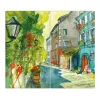 Online Banjado Herdabdeckplatte Glas 2 Teilig Je 30x52CM Schneidebrett Herdabdeckung Mit Motiv Historischer Stadtkern